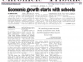 Economic growth starts with schools