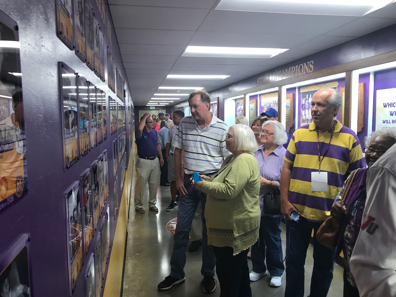 Visitors to the Athletics Hall of Fame